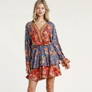 Umgee Women's Boho Dress - Cobalt/Blue